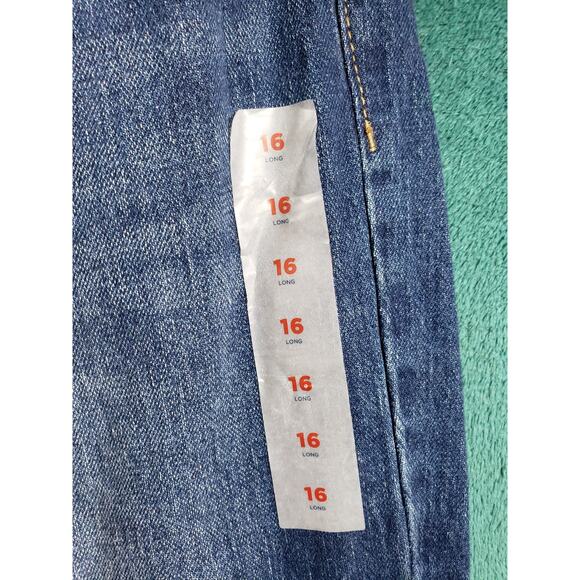 Old Navy Jeans Size 16 Tall Womens Blue Pants Stretch Mid Rise Boyfriend NWT - Picture 3 of 15